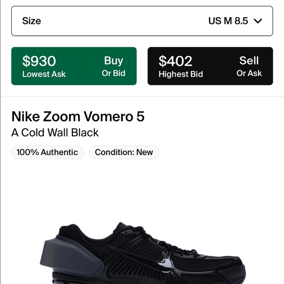 Nike Air Zoom x A-Cold-Wall (ACW) Vomero 5 - Picture 6 of 6